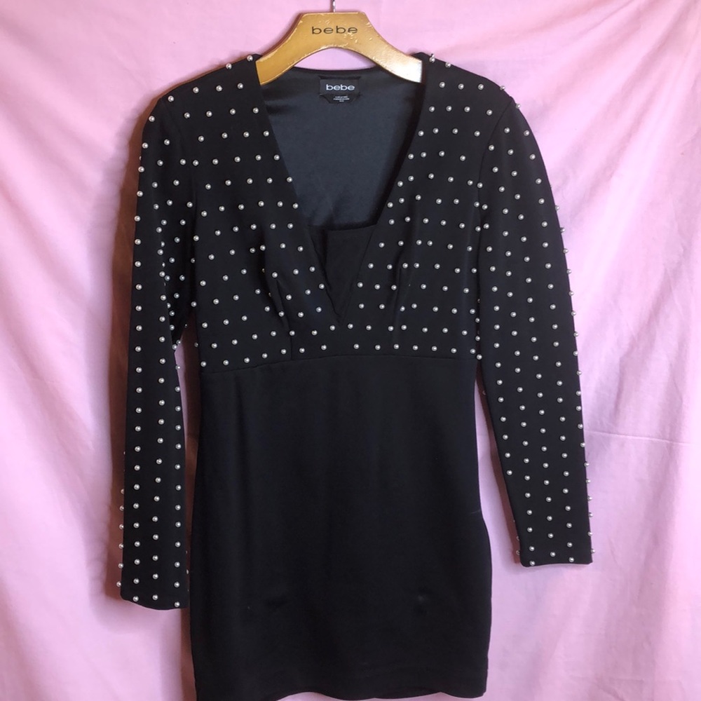 Bebe black and white dress